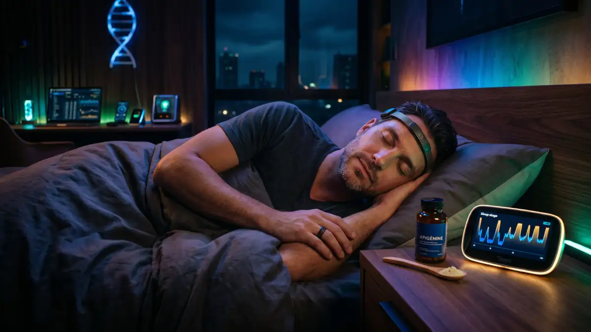 Hero Image for article Avis Apigénine : Le secret des biohackers pour un sommeil sans interruption (et plus efficace que la mélatonine)