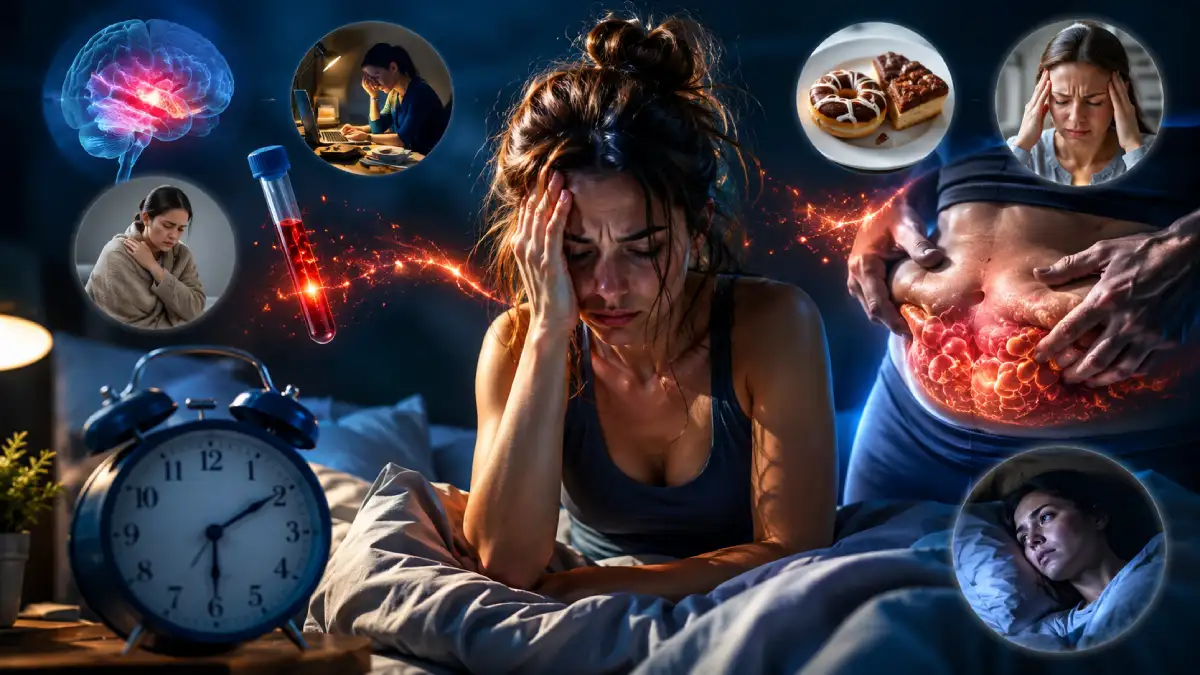 Hero Image for article Cortisol Élevé : 11 Symptômes Silencieux qui Sabotent Votre Sommeil et Votre Graisse Abdominale