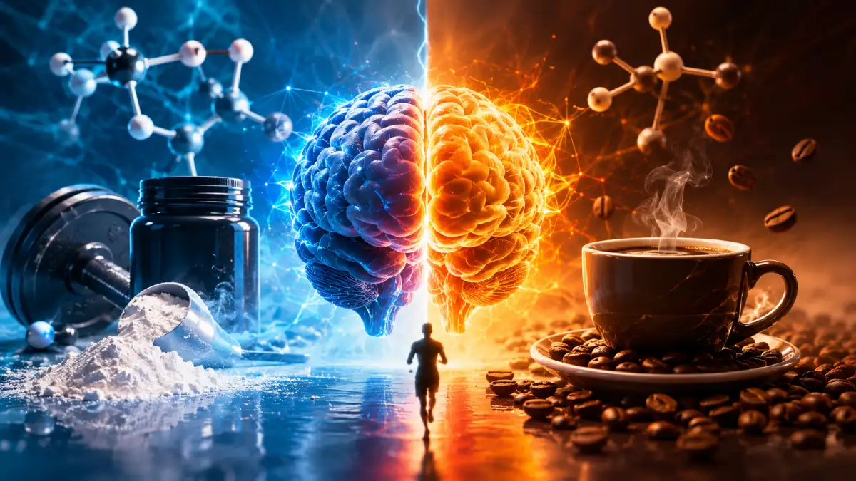 Hero Image for article Créatine vs Caféine : Quel Booster Améliore Vraiment Vos Performances Cognitives ?
