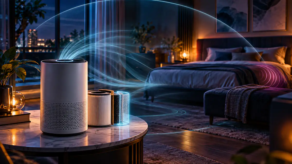 Meilleur purificateur d’air pour la chambre : le débit à bruit supportable