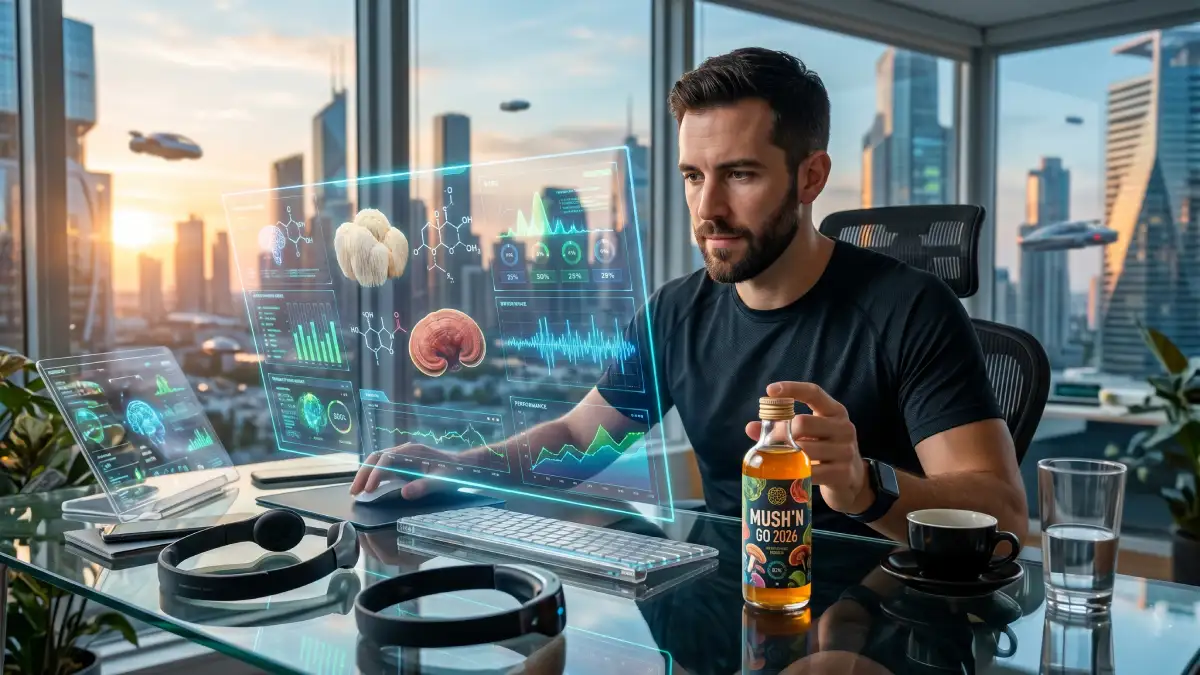 Avis Mush'N Go 2026 : Le Hack Nootropique Qui Rend le Café Obsolète (-15% avec le code JEY)