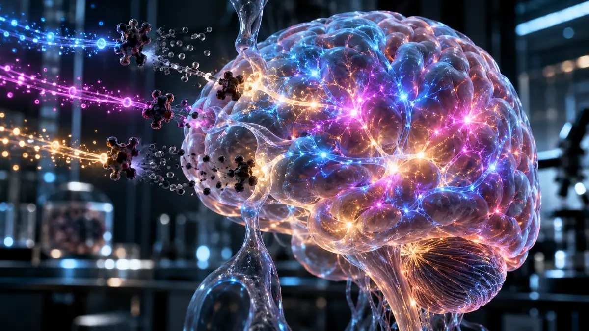 Illustration du striatum et du cortex visuel associatif impliqués dans la sélection des informations en mémoire de travail.