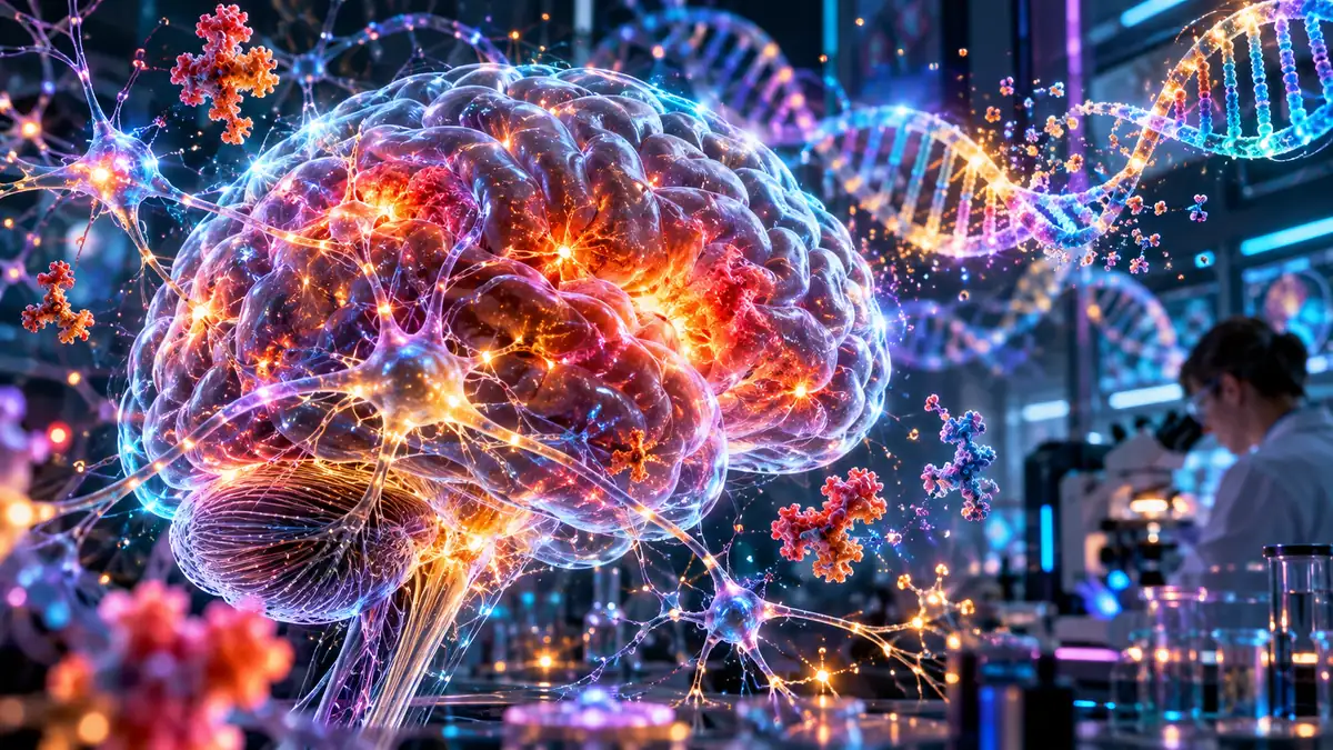 Illustration conceptuelle des associations étudiées entre protéines inflammatoires circulantes et maladie d’Alzheimer.