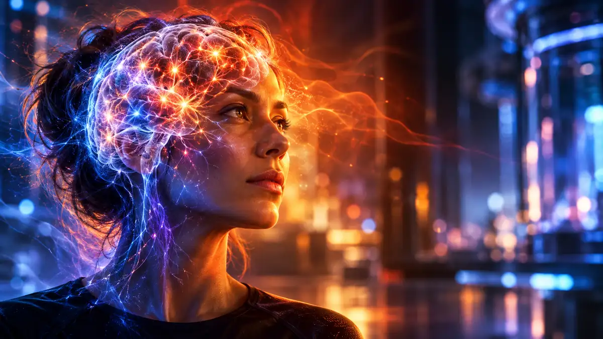 Illustration du cerveau et d’un thermomètre évoquant les liens étudiés entre chaleur et maladies neurologiques.