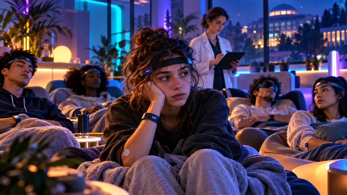 Illustration d’une séance collective consacrée au sommeil chez des étudiants.