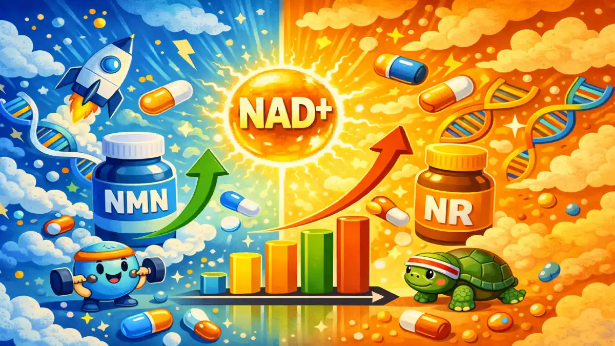 Hero Image for article NMN vs NR : Quel Supplément Augmente Vraiment le NAD+ ?