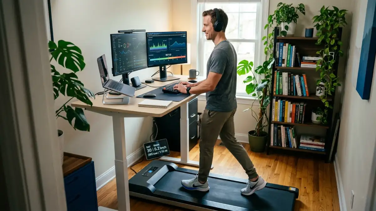 Hero Image for article Tapis de Marche pour Bureau : Le test métabolique après 30 jours (Calories, Posture, Focus)