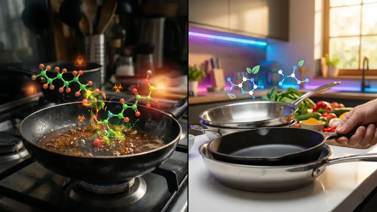 Toxicité des poêles en Téflon (PFAS) : Les seules alternatives vraiment "safe" pour cuisiner